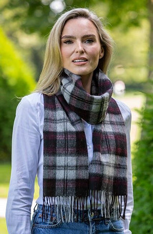 Lady wearing an Irish Cashmere scarf
