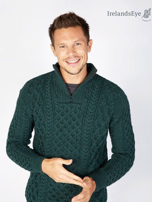 Man wearing a Dromore Aran Troyer Sweater