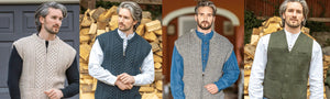 4 men wearing wool waistcoats