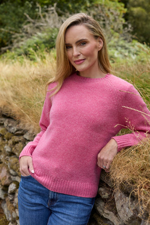 100% Lambswool Sweater - Pink