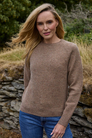 100% Lambswool Cardigan - Camel