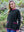 100% Donegal Wool Ladies Contrast Cardigan Army Green