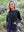 100% Donegal Wool Ladies Contrast Cardigan Army Green