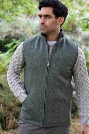 Men’s Wool Blend Gilet - Olive