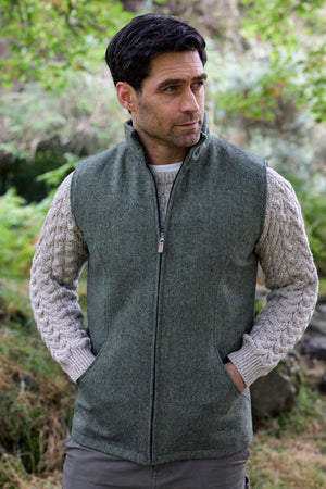 Men’s Wool Blend Gilet - Olive