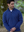 100% Donegal Wool Blue Fleck Men's Half Zip Sweater