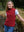 Merino and Mohair Sleeveless Vest Red
