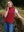 Merino and Mohair Sleeveless Vest Red