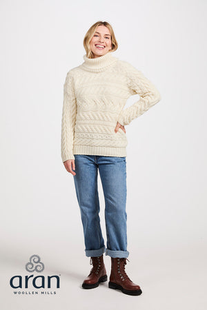 100% Super Soft Merino Wool Cowl Neck Natural