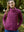 100% Merino Wool Side Zip Aran Cardigan – Berry