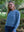 Crop Cable Aran Super Soft Merino Wool Sweater Sky Blue