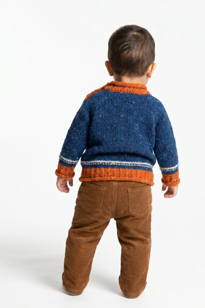 Baby Roll Neck Crew Neck Sweater Blue