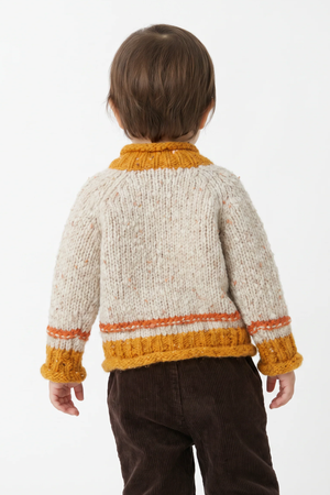 Baby Roll Neck Crew Sweater Natural