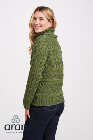 100% Super Soft Merino Wool Cowl Neck Green