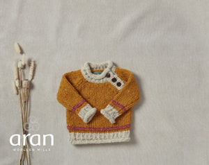 Baby Roll Neck Cardigan Mustard