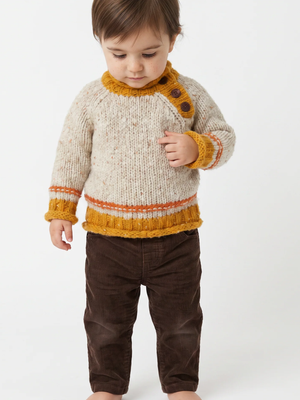 Baby Roll Neck Crew Sweater Natural