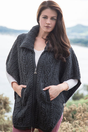 Aran Batwing Jacket Merino Wool