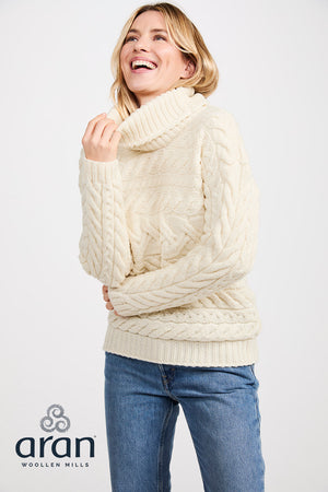 100% Super Soft Merino Wool Cowl Neck Natural