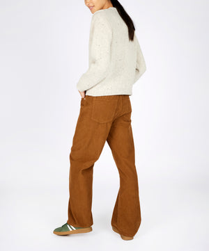 Wool and Cashmere V Neck - Kayla Sweater Chalk