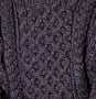 Unisex Heavyweight Aran Sweater Navy Marl