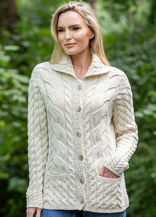 Super Soft Merino Wool Ladies Cardigan | The Sweater Shop