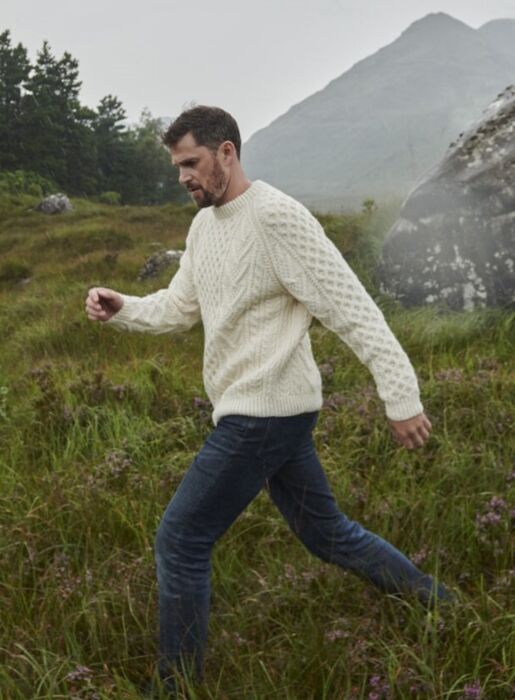 Irish Aran Sweater Natural