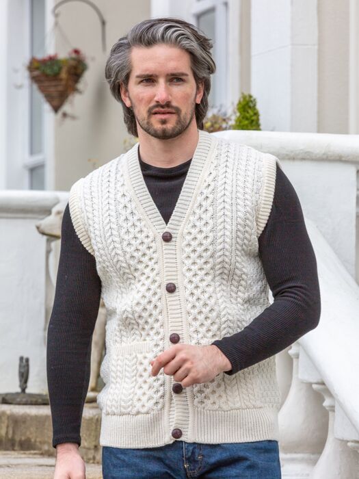 Men's Merino Wool V Neck Sweater Vest