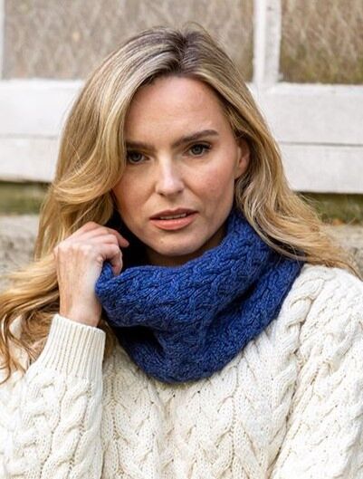 Royal Blue Color Wool Neck Scarf