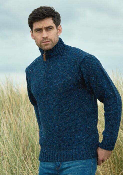 Donegal Wool Half Zip | The Sweater Shop