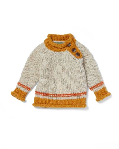 Baby Roll Neck Crew Sweater Natural