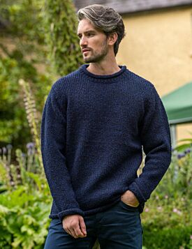 100% Donegal Wool Roll Neck Sweater