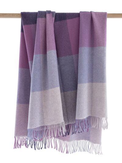 Wool and Cashmere Throw Lilac Col.1442