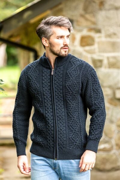 Fisherman Full Zip Cardigan Blackwatch