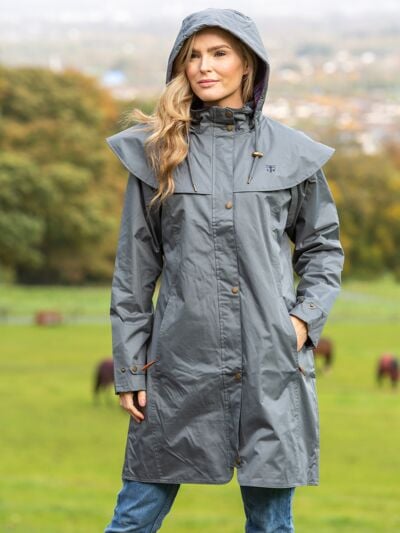 Outrider 3/4 Length Waterproof Raincoat - Urban Grey