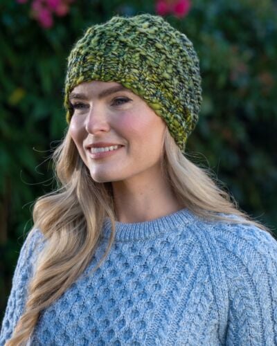 Handmade in Ireland - Super Soft Merino Wool Hat Green