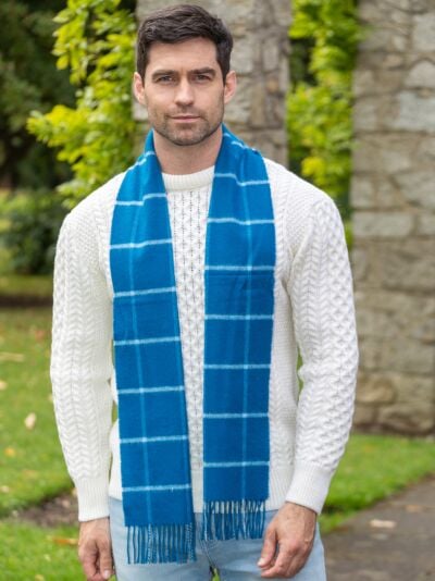 100% Cashmere Scarf Atlantic Blue 