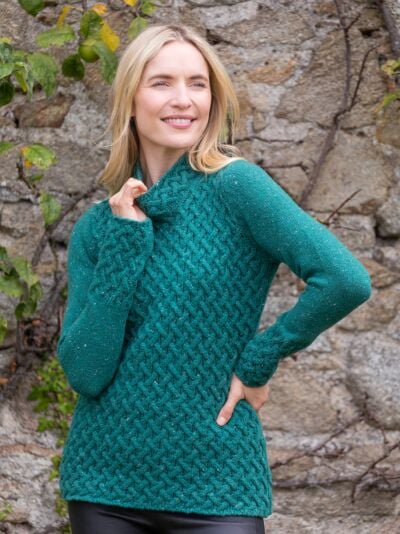 Trellis Sweater Green Garden