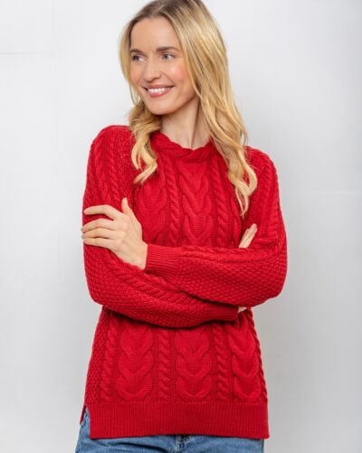 Wool and Cashmere Fitted Sweater - Red