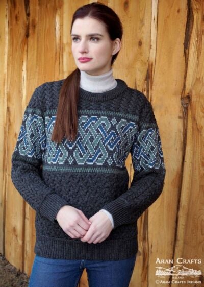 Unisex Jacquard Sweater Charcoal