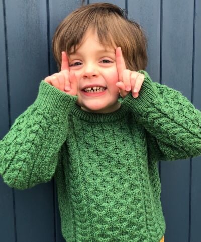 Buy Kids Irish Aran Sweaters Online The Sweater Shop