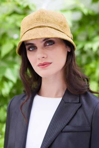 Ladies Irish Flapper Cap Mustard 602