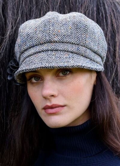 Newsboy Cap Grey Herringbone col.1