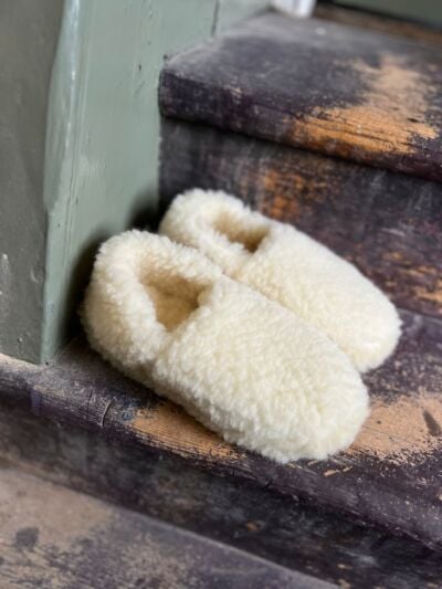 Merino Wool Slippers Natural