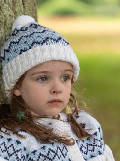 Kids Fairisle Hat - Natural