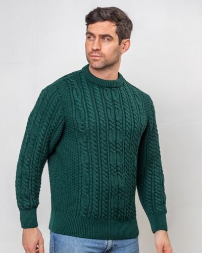 Heavyweight Extra Fine Merino Wool Sweater Forest Green