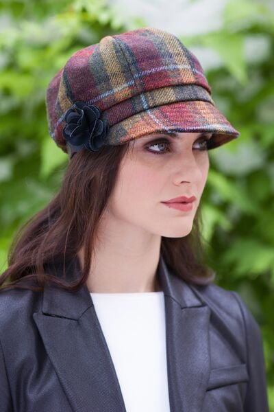 Newsboy Cap Autumn check  col.321