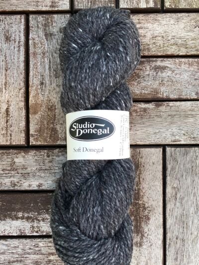 Soft Donegal Knitting Wool Charcoal Fleck 100g