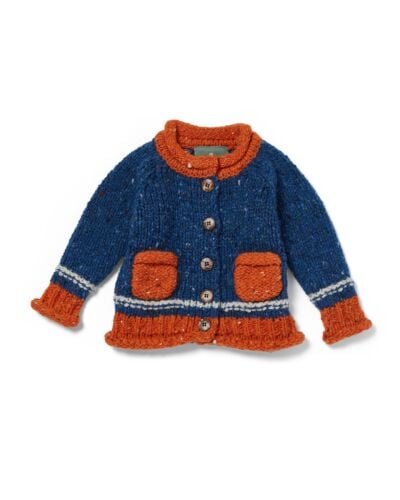 Baby Roll Neck Cardigan Denim