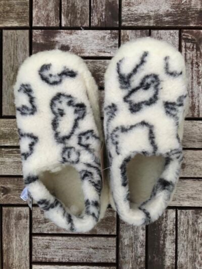 Unisex Merino Wool Slippers Sheep Design