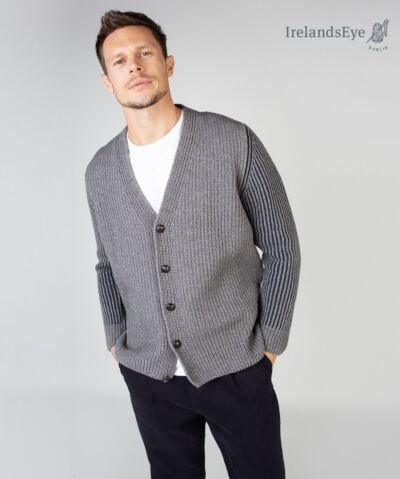 Pinstripe Cardigan Grey